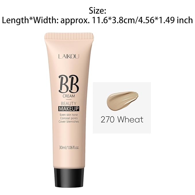 renvena Tinted Moisturizer BB Cream for Women Hydrating Lightweight Foundation Full Coverage Concealer All Skin Types Wheat One Size
