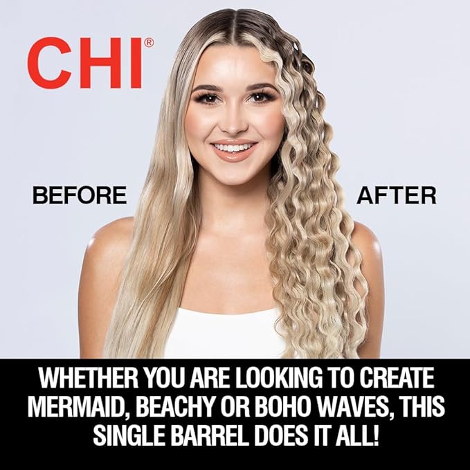 CHI Multi-Wave Styler, Hair Waver With Adjustable Barrel For Customizable Waves, Reduces Frizz & Increases Shine, Black