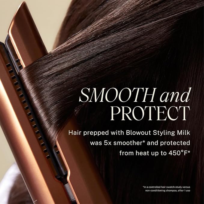 JVN Complete Blowout Styling Milk, 0.84 Fl Oz, Travel Size, Frizz Fighting, Heat Activated Style Extending Hair Cream and Heat Protectant, Hair Care for Women and Men, Silicone Free