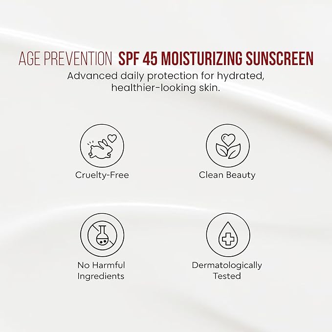 Mitchell USA Age Prevention Anti Aging Vit E Moisturizing Sunscreen SPF 45, 50ml