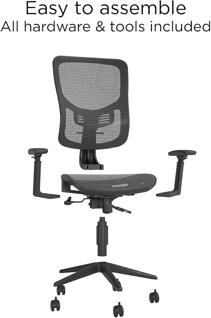 STAPLES Kroy Ergonomic Task Chair, Mesh, Ergonomic, Lumbar Support, Adjustable Height, Black
