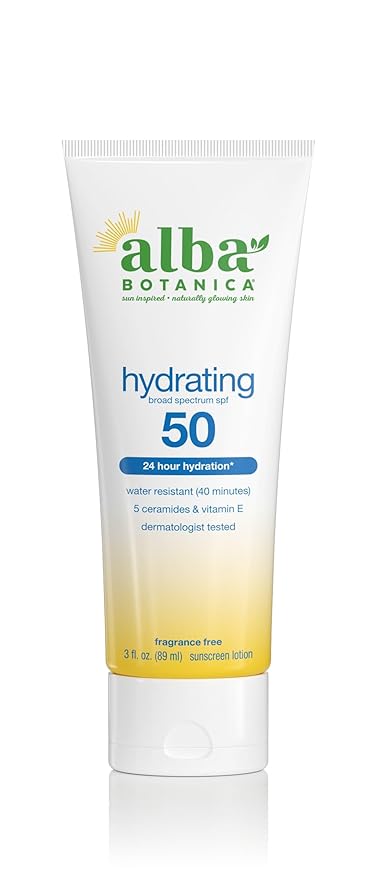 Alba Botanica Hydrating Sunscreen Body Lotion SPF 50, 3 Oz
