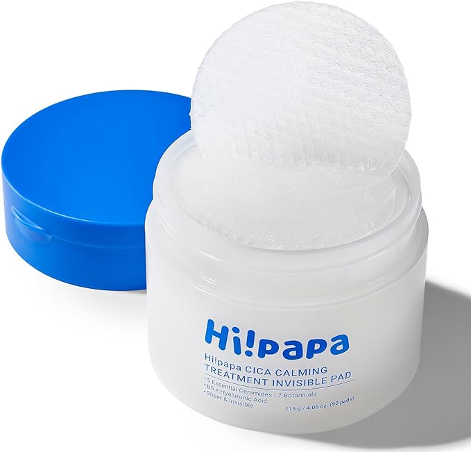 Hi!papa Cooling Gel Toner Pads - Hydrating Hydrogel Face Pads with Centella, Hyaluronic Acid, Ceramide - Soothing Daily Skincare for Sensitive Skin & Teens (90 Pads)