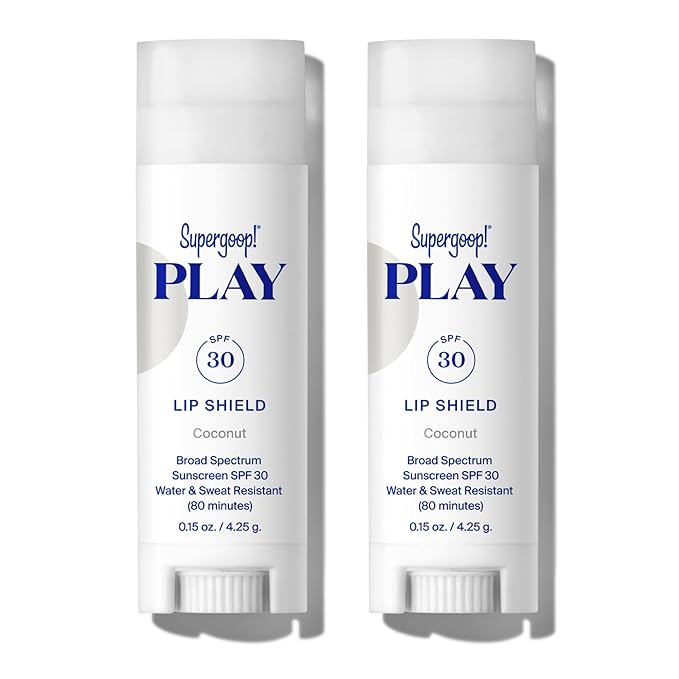 Supergoop! PLAY Lip Shield SPF 30 with Coconut - Pack of 2 - Moisturizing Lip Treatment For Dry Cracked Lips - Broad Spectrum UV Protection