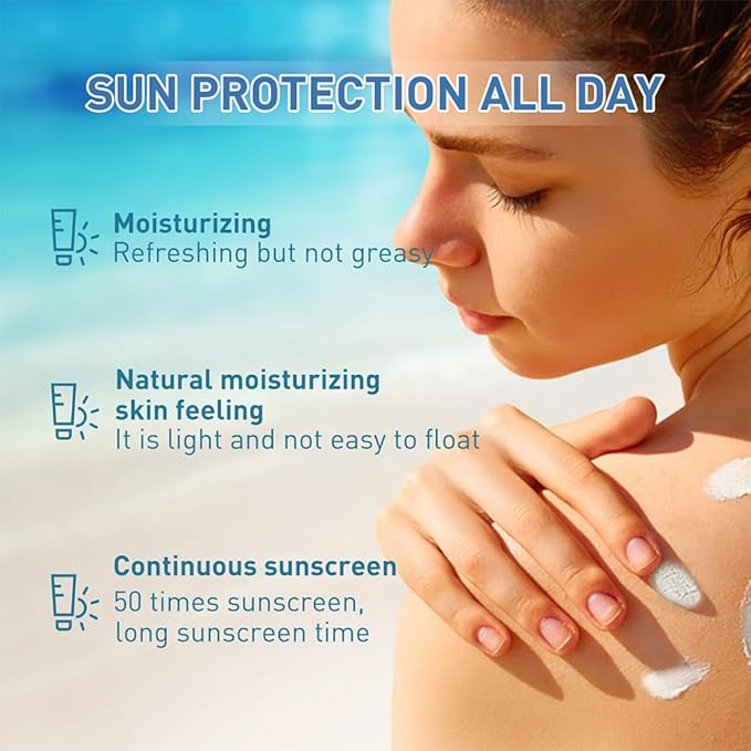 Protector Solar con Color Para la Cara,SPF 50 Cara con Color Bloqueador el Cuerpo, Protector Solar Ligero, Resistente al Agua y de Rápida AbsorcióN (1Pcs Protector con Color Para la Cara)