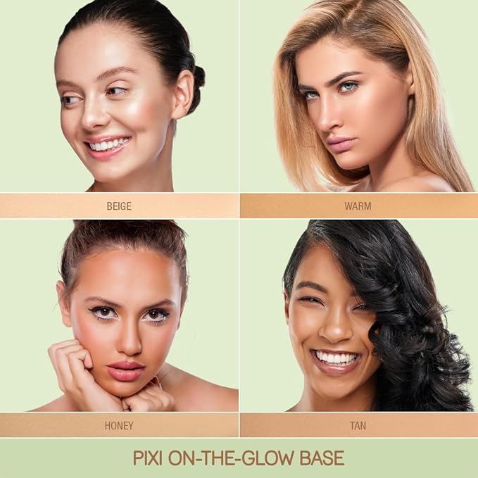 Pixi Beauty On-the-Glow Base| Tinted Moisturizer Foundation Stick | Warm: Medium, golden shade| 0.6 oz / 19g