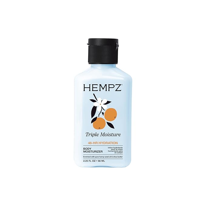 Hempz Sensitive Skin Herbal Body Moisturizer with Oatmeal, Shea Butter for Women and Men,2.25 oz. -Premium,Soothing Body Lotion with Hemp/ Cocoa /Mango Seed for Dry Skin -Skin Care Products