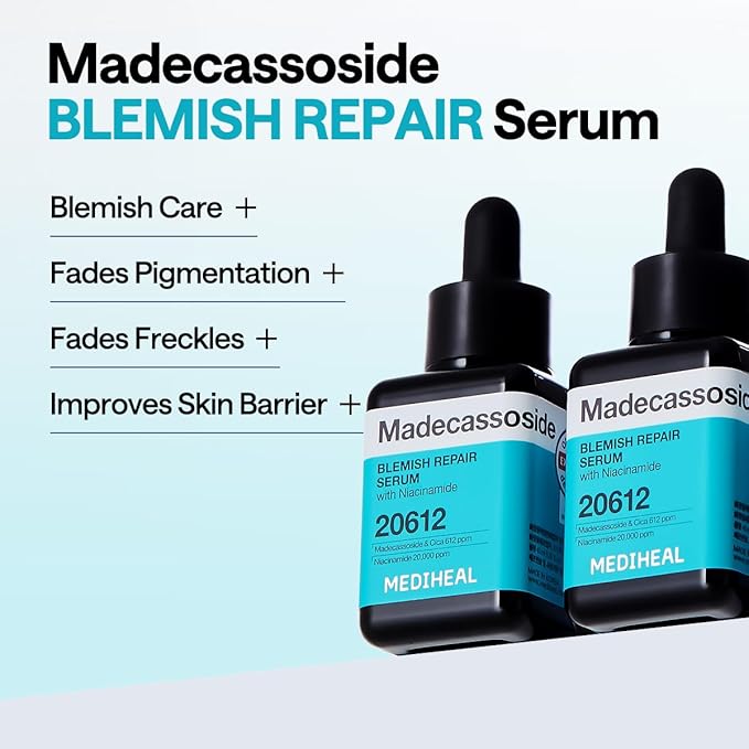 Mediheal Madecassoside Clear Skin Routine Bundle – Cream Pack Cleanser + Blemish Toner Pads (100ct) + Repair Serum | Centella Asiatica Tone Care, Pore Cleansing & Skin Soothing