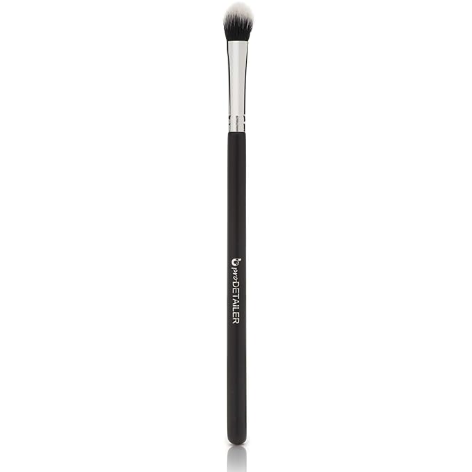 Nose Contour Makeup Brush - Beauty Junkees Pro Detailer with Dome Bristles for Precision Contouring the Nose, Lips and Eyes with Cream, Powder and Mineral Cosmetics; Soft Synthetic Vegan Cruelty Free
