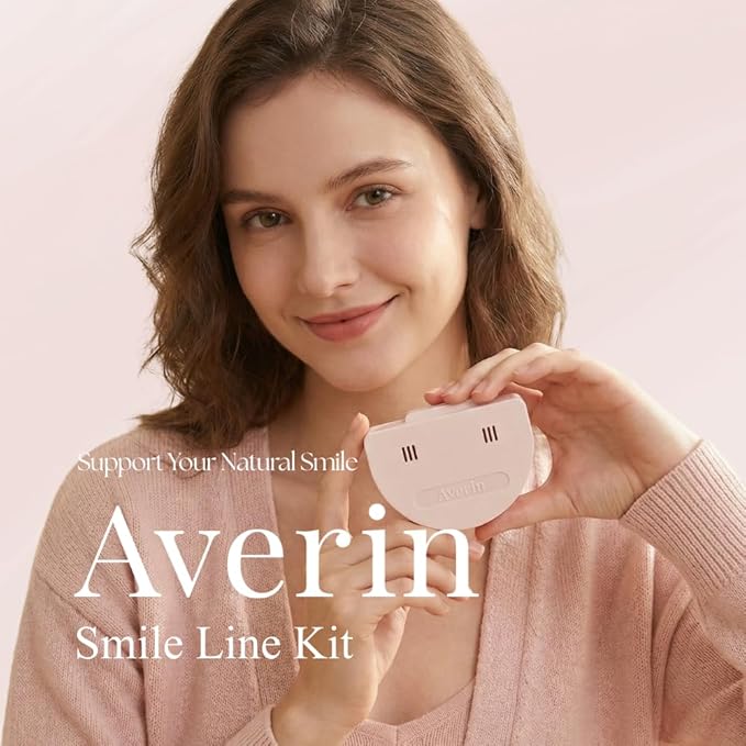 Averin Smile Line Care Kit - Korean Facial Tool with UV Storage Case | Custom-Fit Moldable Mouthpiece | Daily 10-Minute K-Beauty Routine for Facial Contour & Smoothing