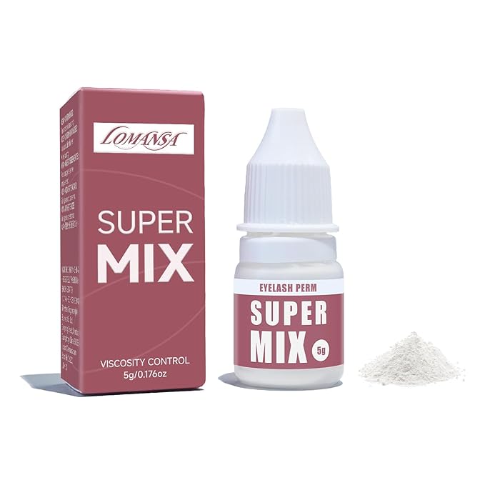 Lash Lift Powder Lomansa Korean Lash Lift Super Mix Solution Keratin Eyelash Lift Viscosity Enhancing - H1 Mix Viscosity