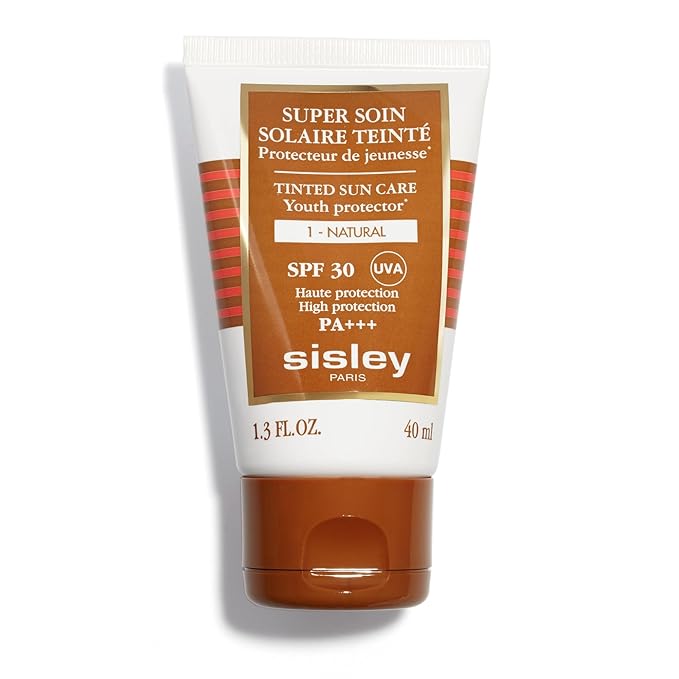 Sisley Paris Tinted Sunscreen Cream SPF 30, 1 Natural - 40 mL - Non-Greasy Tinted Moisturizer - Broad Spectrum UVA/UVB Protection - Water Resistant Up to 40 Minutes - Non-Comedogenic