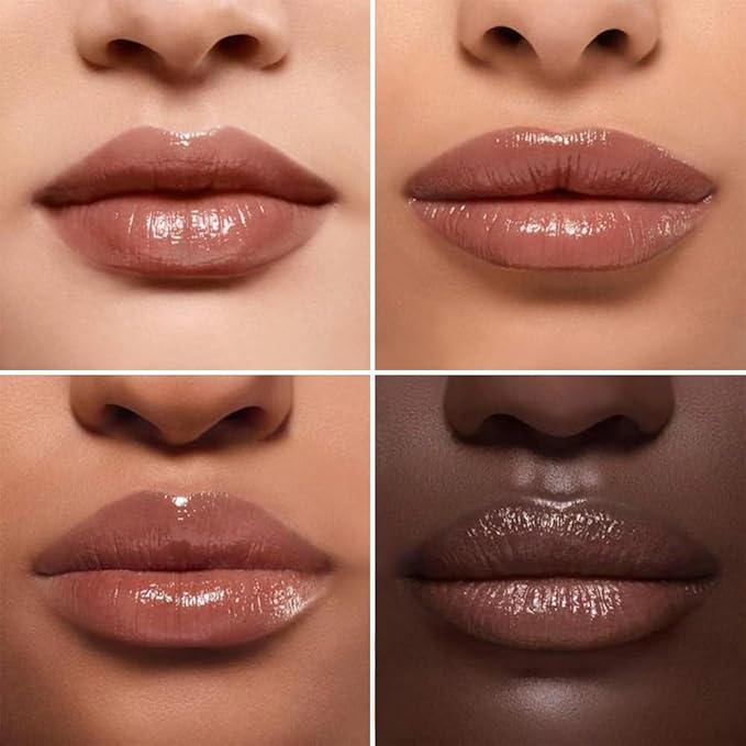 2Pcs Nude Honey Lipstick Tinted Lip Balm, Sheer Hydrating Lip Stain for All Skin Tones, Natural Lightweight Lips Gloss Makeup for Women, Vegan & Cruelty-Free