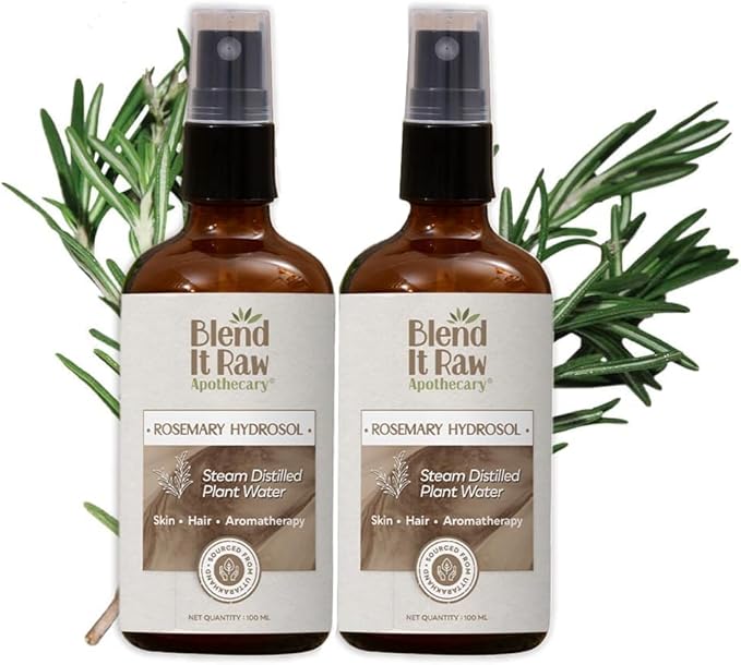 BEMT Rosemary Hydrosol – Steam-Distilled Rosemary Water for Hair & Skin Care, Natural Facial & Scalp Mist, Pure Botanical Toning Water, 200 ml