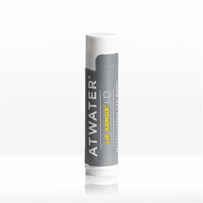 ATWATER Lip Armor Moisturizing Lip Balm Stick for Dry, Chapped Lips, Low-Shine Hydrating Lip Care with Shea Butter, Vitamin E & Squalane, Fragrance-Free Lip Balm
