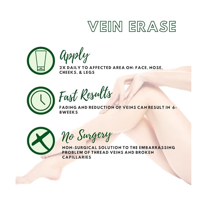 Verseo Vein Eraser Cream for Spider Veins and Leg Veins Concealer 3.38 fl oz