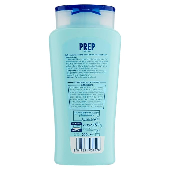 Prep Dermo Protective Soothing Moisturizer After Sun By Prep for Unisex - 6.8 Oz Sunscreen, 6.8 Oz