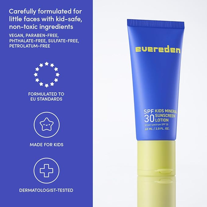 Evereden Nourishing Baby Face Cream, 1.7 oz & Premium Sunscreen SPF 30, 2 fl oz. | 2 Item Bundle Set | 100% Mineral Sunscreen with Zinc Oxide | Clean Baby Skincare