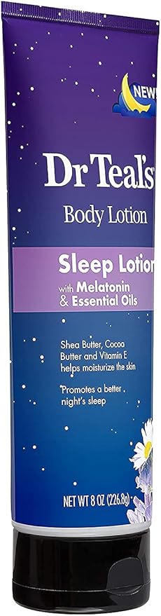 Dr Teal's Foaming Bath & Body Lotion Gift Set (2 Pack, 42oz Total) - 34oz Soothe & Sleep Lavender Foaming Bath & 8oz Nighttime Therapy Melatonin Body Lotion - for a Better Nights Sleep
