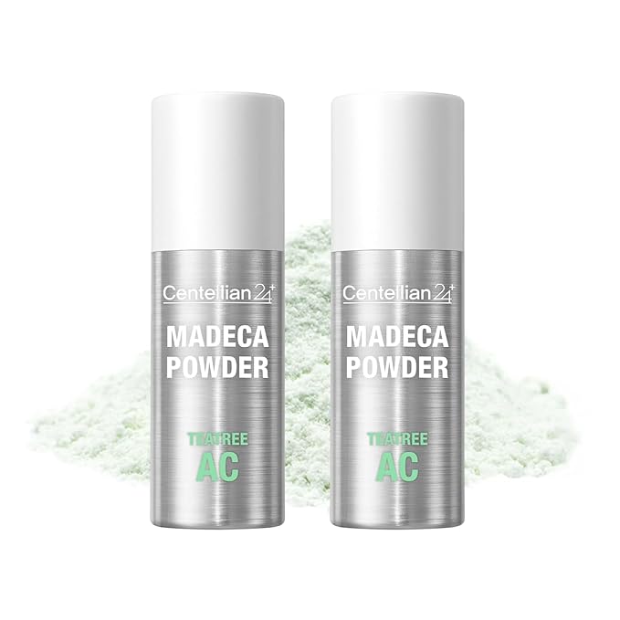 CENTELLIAN 24 Madeca Powder Tea Tree AC (Soothing Powder, 0.21 oz x 2) – Oil Control & Pore-Tightening for Acne-Prone Skin, Korean Skincare with Hyper-TECA™ Tea Tree & Allantoin