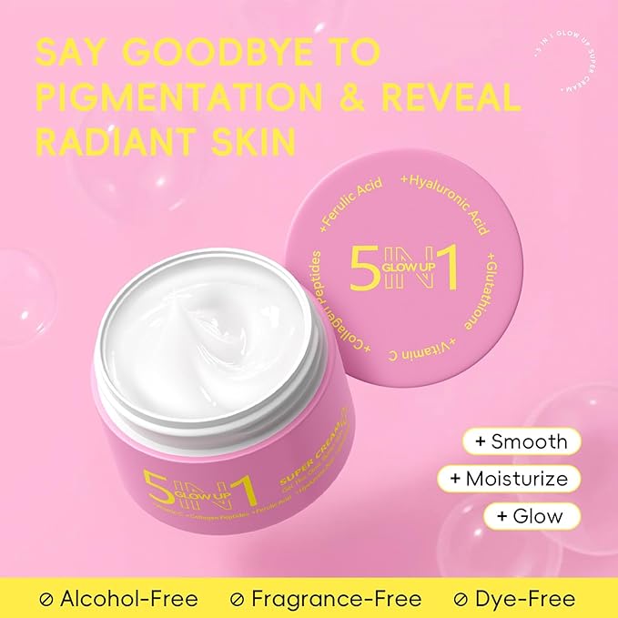 5 in 1 Skin care Set,Hydrating Face Moisturizer & Toner,Intensively Replenishes,Locks in Moisture,Refines Pores,Smoothes Texture,for a Firm & Radiant Looking Skin,Daily Skincare Set for All Skin Types