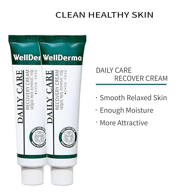 WELLDERMA Daily Care Recovery Cream, 30mL / 1.01 fl.oz – Hydrating & Calming Face Cream with Centella Asiatica, Tea Tree & Panthenol