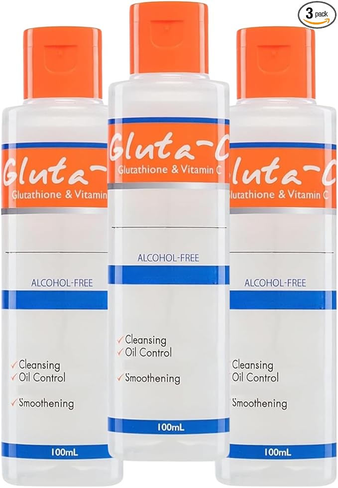 Gluta-C Facial Toner Hydration Nourishing Soft Smooth Revitalizing Supple Texture Healthy Glow Balanced Daily Skincare Gentle Comfort - 100ml x 3 Bottles