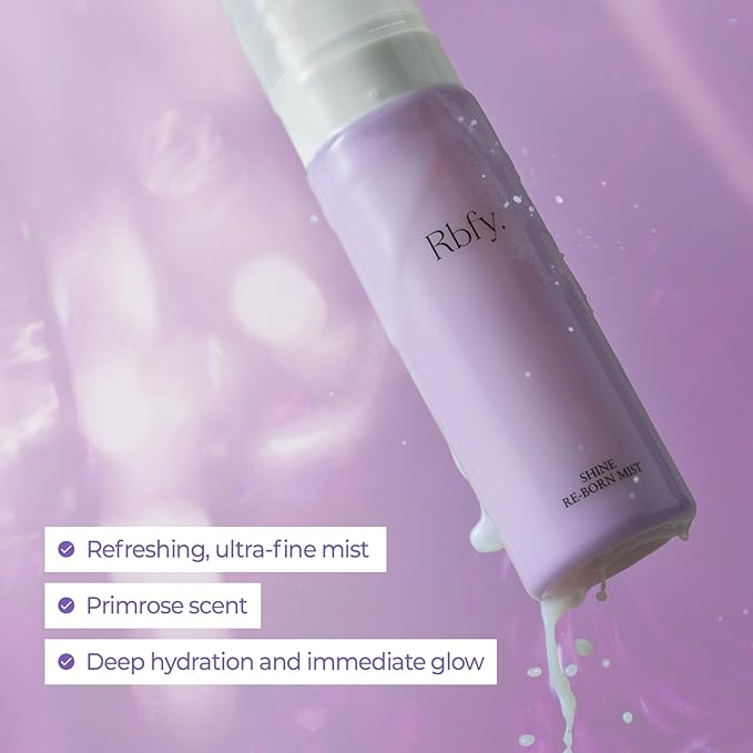 Shine Re-Born Mist - Glowing & Moisturizing Facial Toner Spray for Radiant, Firming, Calming | Antioxidant Alba Lotus Flower Extract | Vegan Korean Skincare (3.38 fl oz)