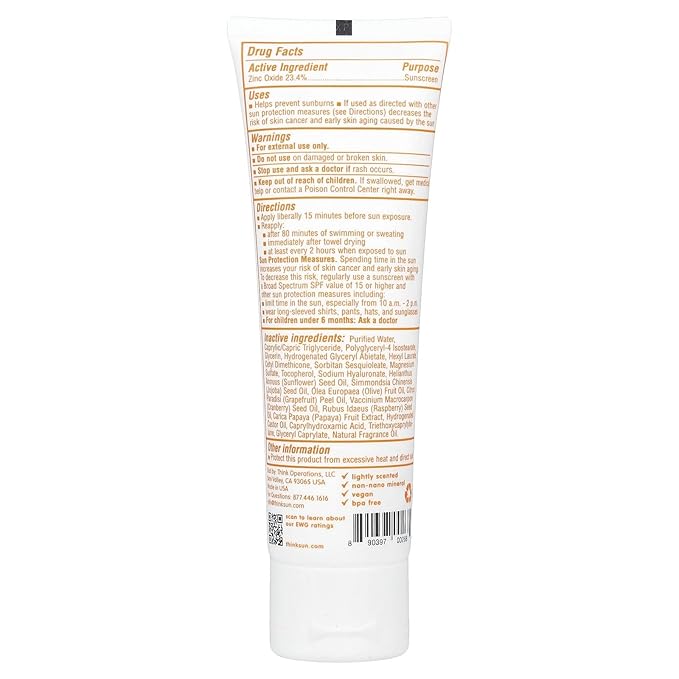 Thinkbaby Safe Sunscreen SPF 50+ 3OZ