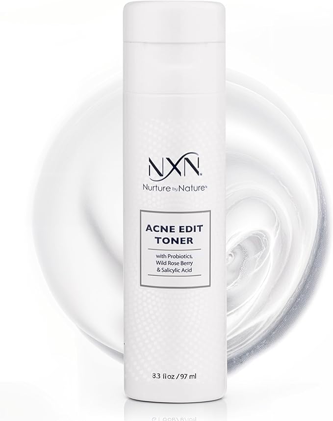 NxN Acne Facial Toner with Salicylic Acid, Witch Hazel, Probiotics & Natural Multi-Fruit Extracts Alcohol Free Treatment for All Skin Types