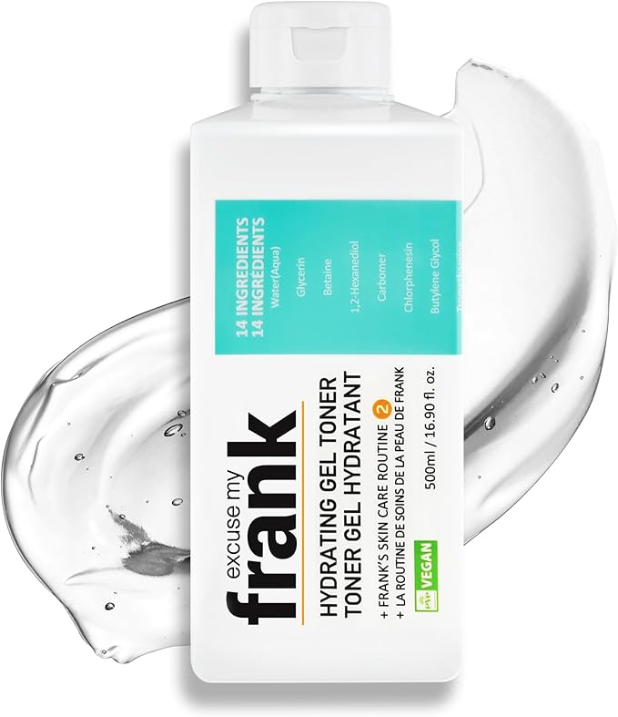 Excuse My Frank Hydrating Gel Toner – Korean Soothing Skincare, Refreshing Moisturizer for Face, Calming Skin, Hydrating, Gentle Facial Toner for Women, All Skin Types (1 Pack)