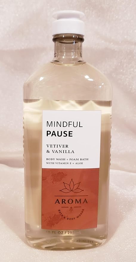 Bath and Body Works Aromatherapy Body Wash and Foam Bath 10 Fluid Ounce (Vetiver Vanilla)