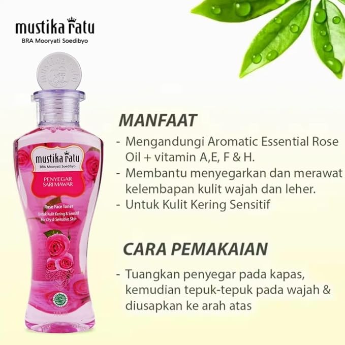 Mustika Ratu, Face Toner, 150ml, Rose (Pack of 1)