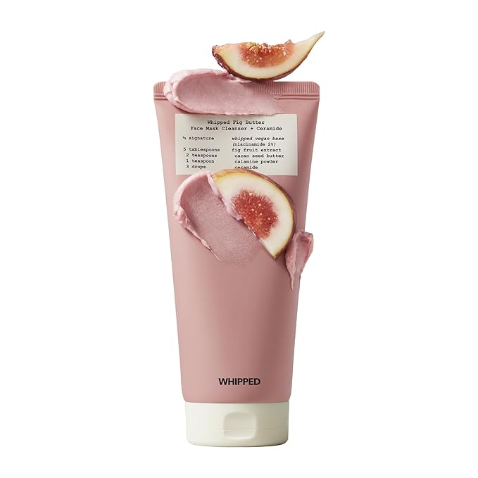 Whipped Korean Skincare Face Wash, Doubles as a Face Mask, Fig Butter, Barrier Care, Hydrating Face Cleanser for All Skin Types, Niacinamide, Hyaluronic Acid, Ceramide