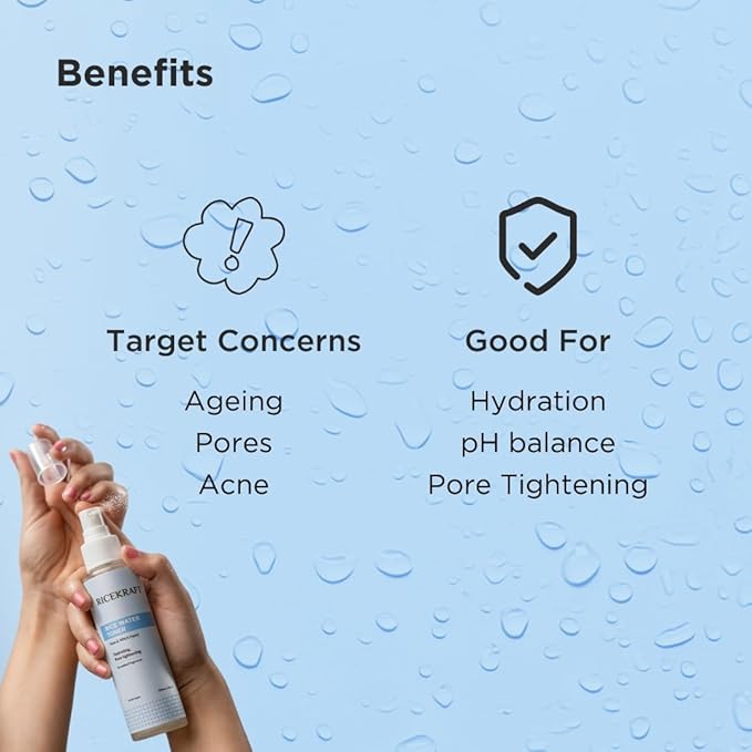 DK Refreshing Rice Water Toner | Korean Face Toner Plus Mist for Glowing Skin| Hydrating and Pore Tightening| for Men and Women| All Skin Types |100ml