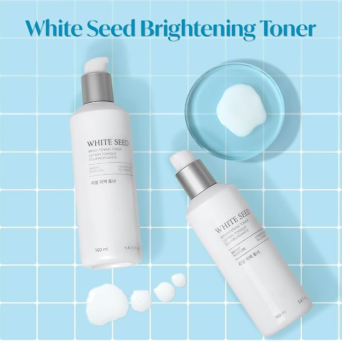 The Face Shop White Seed Brightening Toner with Lupin Seed, Daisy, Niacinamide, Moisturizing & Brightening