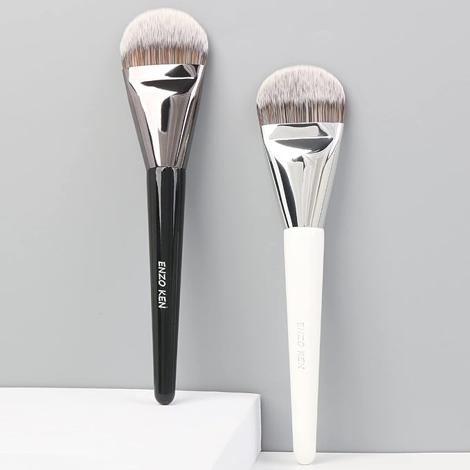 Flat Foundation Brush for Liquid Makeup, Liquid Foundation Brush, Flat Makeup Brush for Foundation, Make up Brushes, Makeup Foundation Brushes. 820 Black