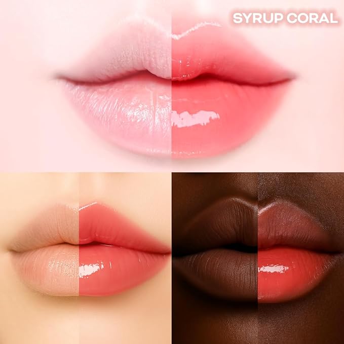 KEYBO Melting Change Plumping Lip Balm – Hydrating Glossy Tinted Lip Plumper, Non-Sticky MLBB Balm for Smooth, Natural Volume – Moisturizing K-Beauty Lip Treatment (02. Syrub Coral)