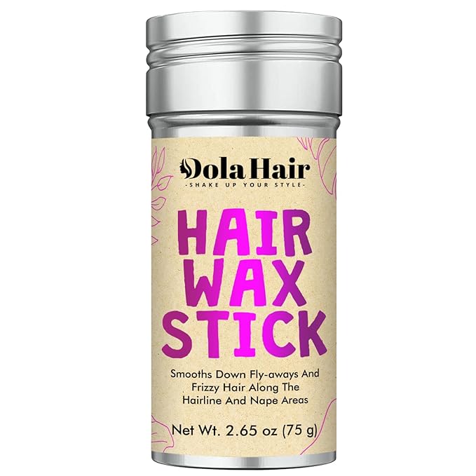 Dolahair Hair Wax Stick - Flyaway Control and Styling Pomade for Kids, Women, and Men - Slick Back Hair Bun Maker and Hair Accessorie for Teen Girls (1 Pack of Wax)