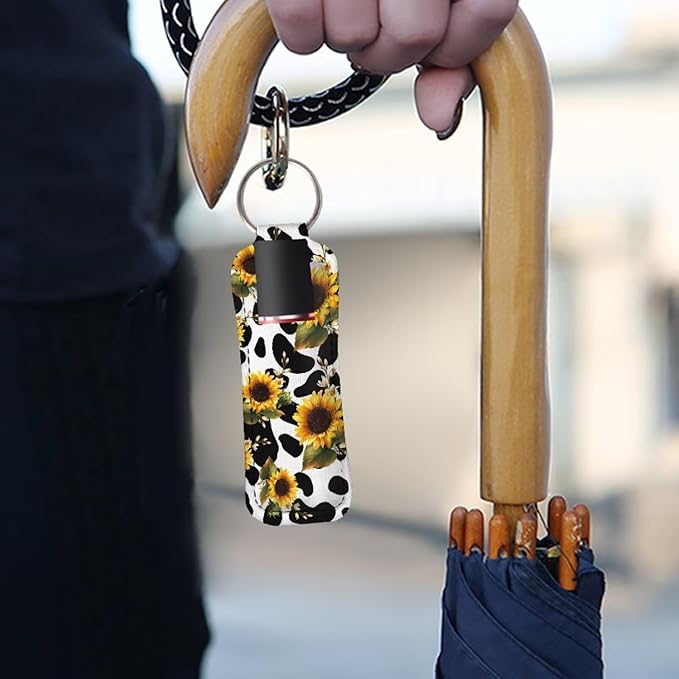 Pensura Chapstick Holder Keychain Fashion 5 Pcs Car Keychain Holder Portable Chapstick Holder Keep from Scratched and Dust
