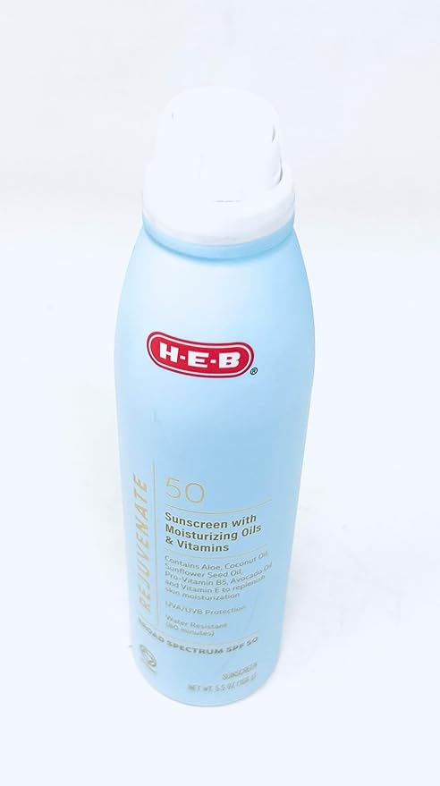 Rejuvenate Sunscreen Spray with Moisturizing Oils & Vitamins SPF 50-5.5oz - 1 bottle - made in the USA