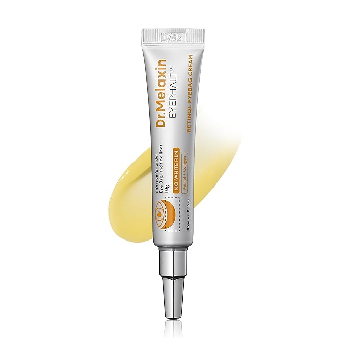 Dr.Melaxin Retinol Eyebag Cream for Puffiness, Dark Circles & Fine Lines, Wrinkle, EGF Anti-Aging Under Eye Moisturizer with Niacinamide&Ceramide Makeup friendly korean skin care