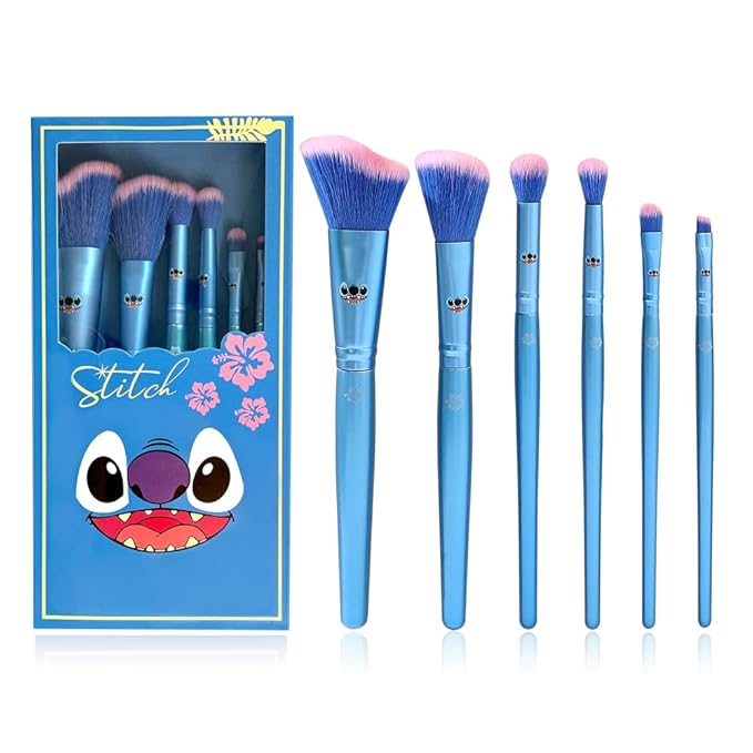 Stitch Stuff Stitch Gifts for Girls Makeup Brushes Gift Box Magic Eye Shadow Eyeliner Blending Lip Brush Anime Cosmetic Brush Set Collection