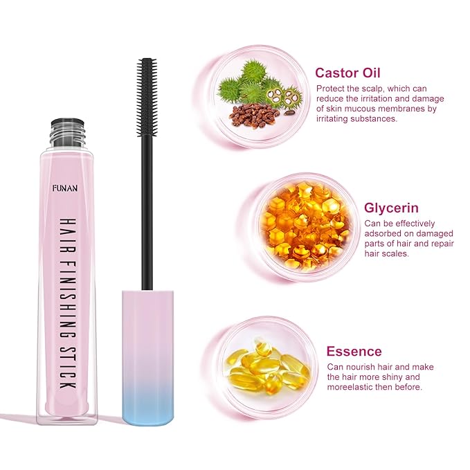 Hair Finishing Stick 2 Pack for Small Broken Hair Cream/Gel for Women Naturally Refreshing, Non-Greasy and Non-Sticky