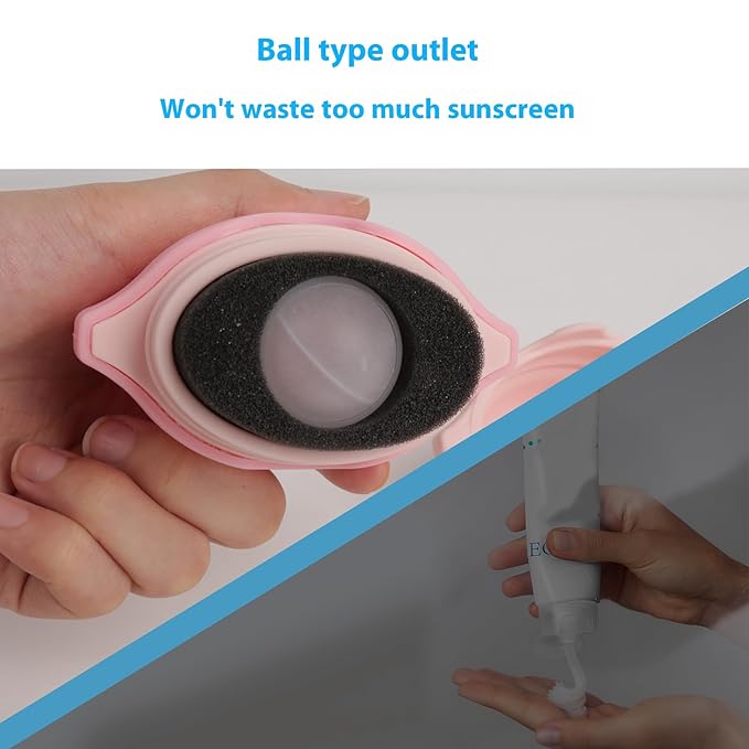 Sunscreen Applicator - Portable - BPA-Free Refillable Roll on Sponge Sunscreen, Suncream & Lotion Applicator For Kids, Adults & Families - Perfect Size for Travel (Purple)
