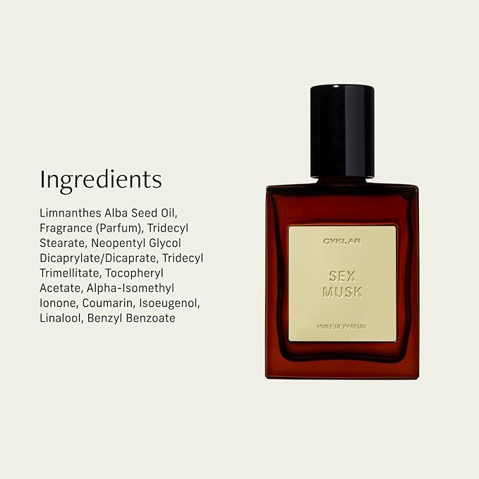 CYKLAR Perfume Oil for Skin – Sex Musk Scent – Seductive Perfume Fragrance with Rose, Tonka Bean & Musk Notes – Travel-Friendly 30ml