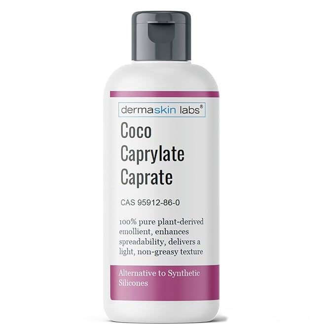 Coco Caprylate Caprate, 100% Pure, Natural Lightweight Emollient, Silky Feel Alternative to Silicone, Moisturizing Agent for Creams, Lotions, Serums & Hair Conditioners, DIY Cosmetic Grade Ingredient