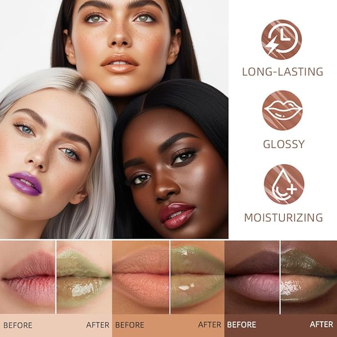 evpct Nourishing Moisturizing Tinted Lip Balm for A Sheer Tint of Color, Softens Smooths Hydrates Moisturizes Lightweight, Lip Care Gloss Plumper Stain for Women Dry & Chapped Lips, 05# SPEARMINT
