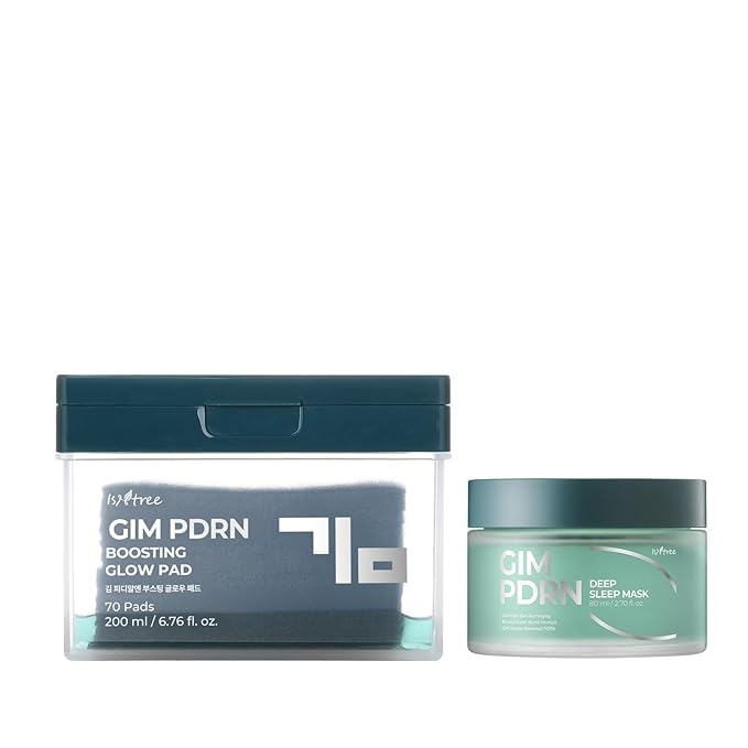 ISNTREE GIM PDRN Boosting Glow Toner Pad 70 Pads + GIM PDRN Hydro Firming Cream 50ml, 1.69 fl oz