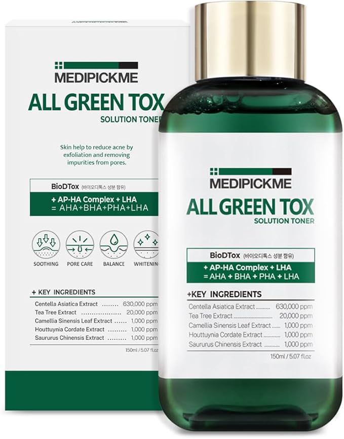 All Green Centella Toner 5.07 Fl Oz | Hydrating & Soothing Facial Toner with Centella Asiatica | Deeply Cleanses, Nourishes & Restores Skin Barrier | Korean Skincare for a Radiant Glow